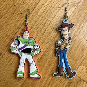 Disney Pixar Toy Story Colorful Woody & Buzz Lightyear Earrings Set